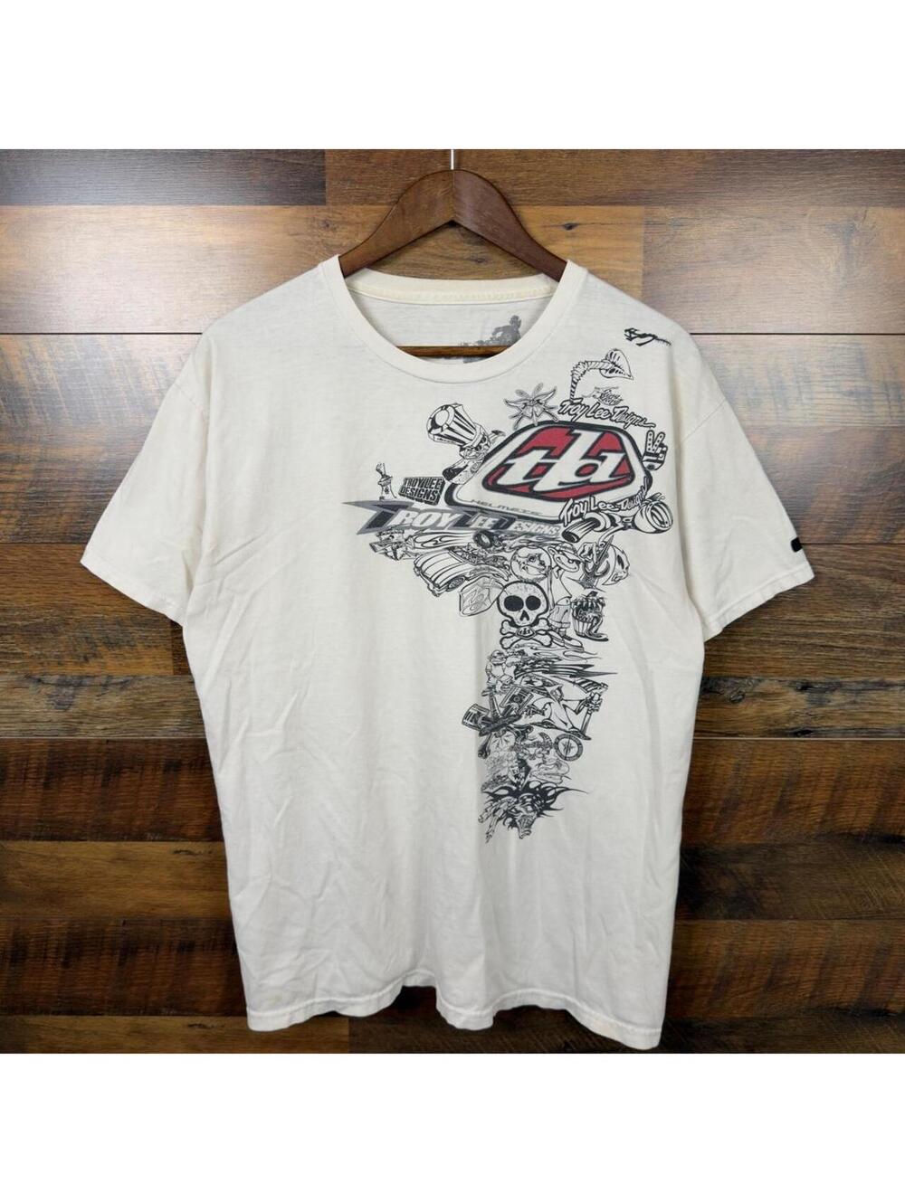 Troy Lee Designs TLD Motocross All Over Graphic T-Shirt Large Y2K Moto Racing